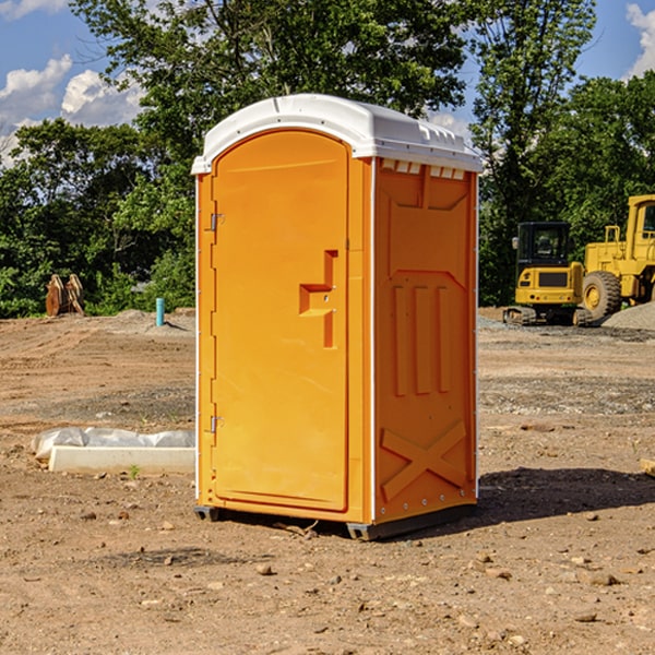 how often are the porta potties cleaned and serviced during a rental period in Lidderdale